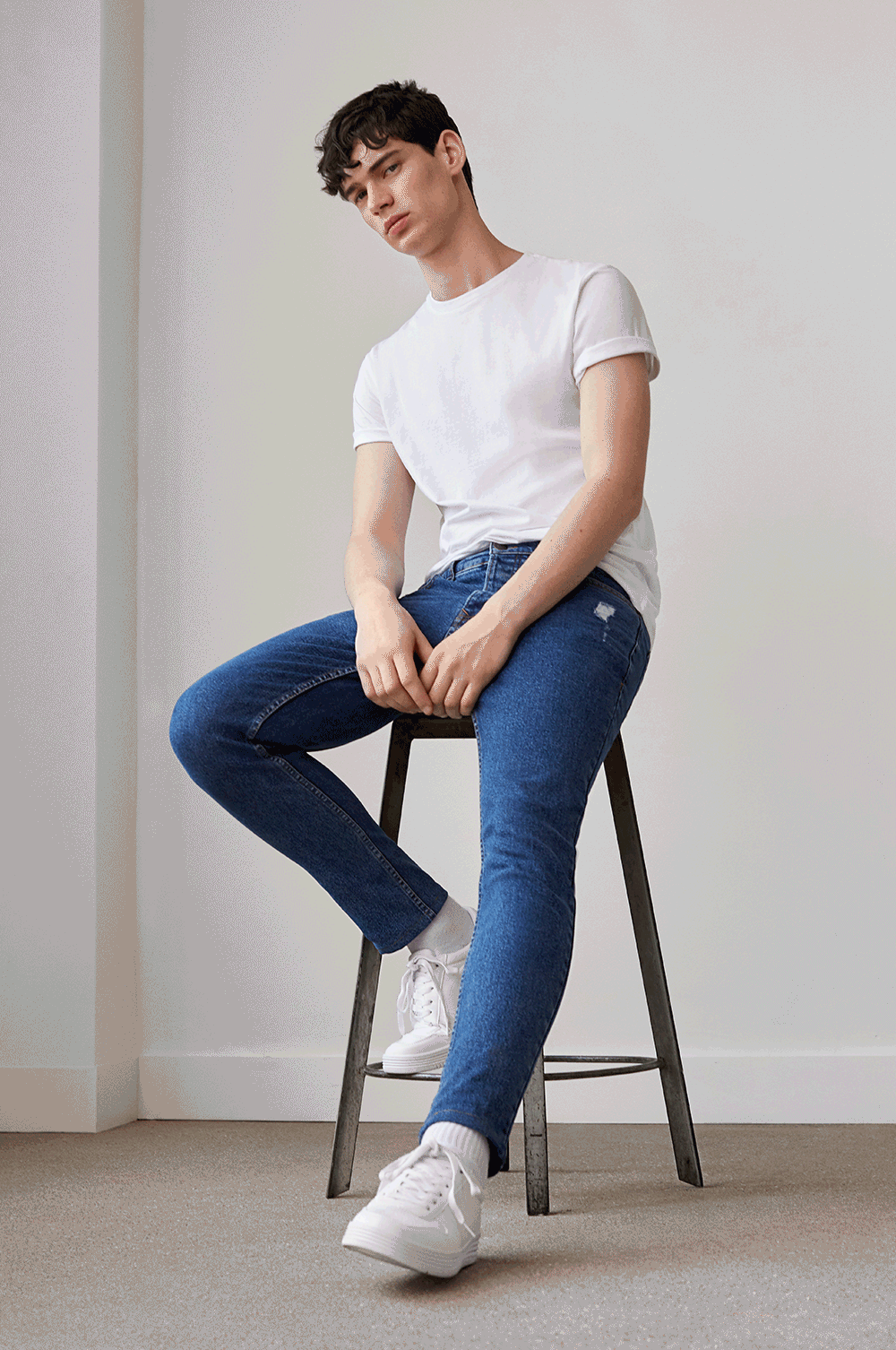 jeans homme slim Dames Kleding Spijkerbroeken Spijkerbroek met rechte pijpen Primark Spijkerbroek met rechte pijpen 